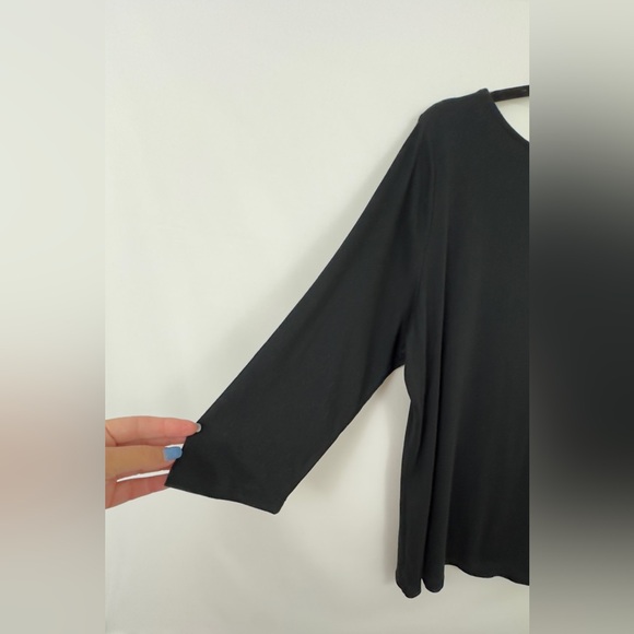 Ava & Viv  - Black Crew Neck 3/4 Length Sleeve Boat Neck T-Shirt XXL (17… - Picture 3 of 7